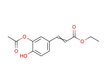 3-acetoxy-4-hydroxycinnamic acid ethyl ester