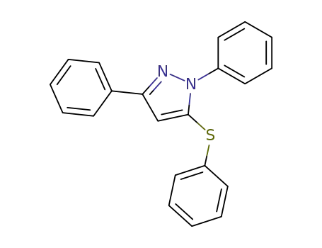 1H-Pyrazole, 1,3-diphenyl-5-(phenylthio)-