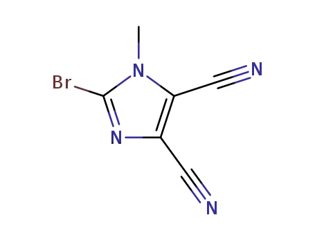 Molecular Structure of 115905-43-6 (2-BROMO-1-METHYL-1H-IMIDAZOLE-4,5-DICARBONITRILE)