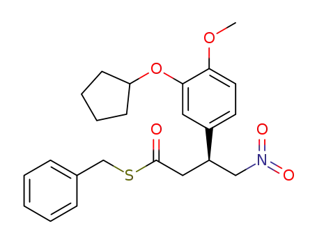 (S)-S-benzyl 3-(3-(cyclopentyloxy)-4-methoxyphenyl)-4-nitrobutanethioate