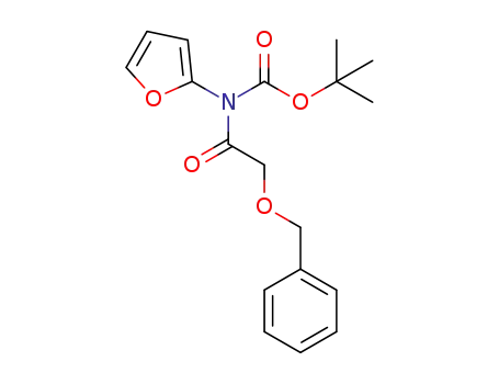 Molecular Structure of 1187569-46-5 (tert-butyl 2-(benzyloxy)acetyl(furan-2-yl)carbamate)