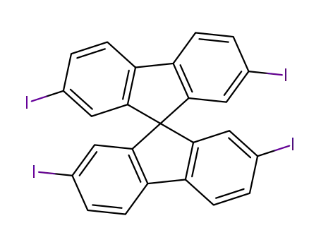 Molecular Structure of 137181-59-0 (9,9'-Spirobi[9H-fluorene], 2,2',7,7'-tetraiodo-)