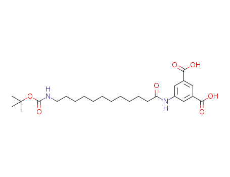 Molecular Structure of 1239724-12-9 (5-(12-(tert-butoxycarbonylamino)dodecanamido)isophthalicacid)