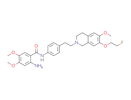 2-amino-N-(4-{2-[7-(2-fluoroethoxy)-6-methoxy-3,4-dihydro-1H-isoquinolin-2-yl]ethyl}-phenyl)-4,5-dimethoxybenzamide