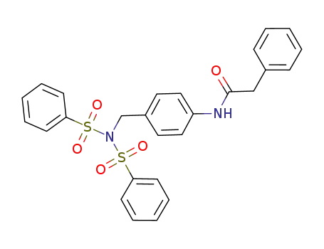 Molecular Structure of 1253778-98-1 (2-phenyl-N-(4-((N-(phenylsulfonyl)phenylsulfonamido)methyl)phenyl)acetamide)