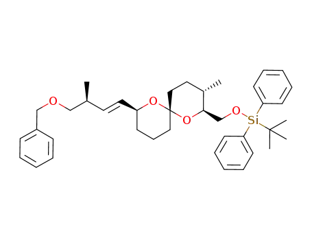 {(2S,3S,6S,8S)-8-[(S,E)-4-benzyloxy3-methylbut-1-enyl]-3-methyl-1,7-dioxaspiro[5.5]undecane-2-ylmethoxy}(tert-butyl)diphenylsilane