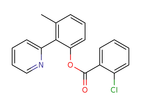 Molecular Structure of 1292847-91-6 (3-methyl-2-(pyridin-2-yl)phenyl 2-chlorobenzoate)