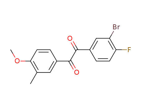 Molecular Structure of 1202708-26-6 (1-(3-bromo-4-fluorophenyl)-2-(4-methoxy-3-methylphenyl)ethane-1,2-dione)