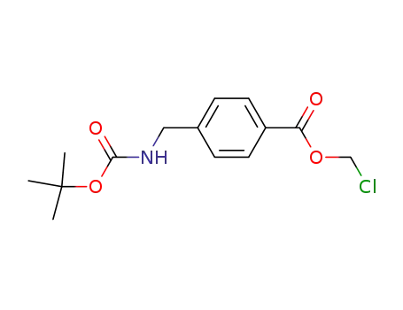 Benzoic acid, 4-[[[(1,1-dimethylethoxy)carbonyl]amino]methyl]-,
chloromethyl ester