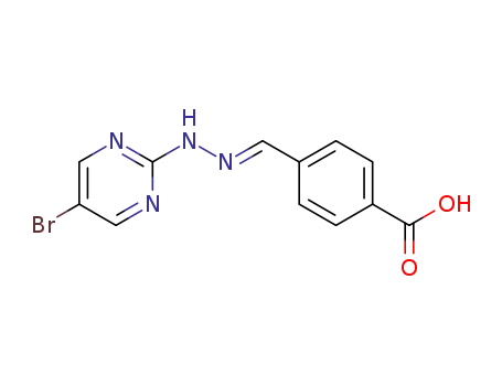 (E)-2-(4-carboxybenzylidene)-1-(5-bromopyrimidin-2-yl)hydrazine