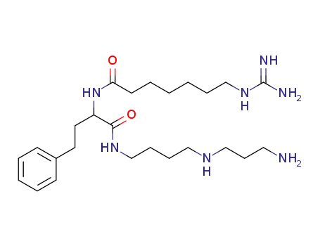 N-(1-((4-((3-aminopropyl)amino)butyl)amino)-1-oxo-4-phenylbutan-2-yl)-7-guanidinoheptanamide