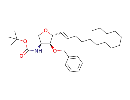 tert-butyl ((3S,4S,5R)-4-(benzyloxy)-5-((E)-tetradec-1-en-1-yl)tetrahydrofuran-3-yl)carbamate