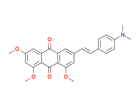 Molecular Structure of 428854-16-4 ((E)-6-(2-(4-dimethylaminophenyl)ethenyl)-1,3,8-trimethoxyanthraquinone)