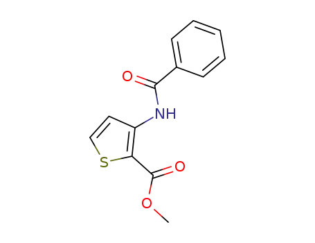 Molecular Structure of 79128-70-4 (METHYL 3-(BENZOYLAMINO)-2-THIOPHENECARBOXYLATE)