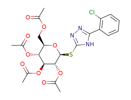 S-(2',3',4',6'-tetra-O-acetyl-β-D-glucopyranosyl)-3-mercapto-5-(o-chlorophenyl)-1,2,4-triazole