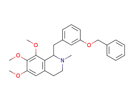 Molecular Structure of 1277187-95-7 (1-(3-benzyloxybenzyl)-2-methyl-6,7,8-trimethoxy-1,2,3,4-tetrahydroisoquinoline)