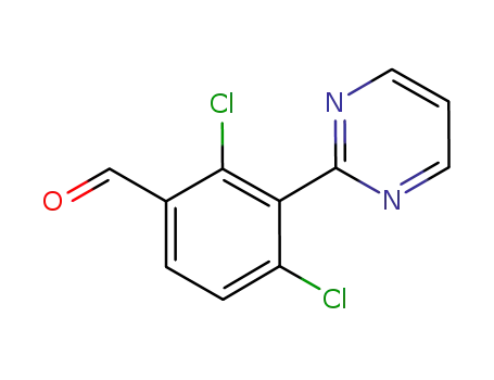 2,4-dichloro-3-(pyrimidin-2-yl)benzaldehyde