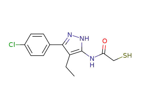 N-(3-(4-chlorophenyl)-4-ethyl-1H-pyrazol-5-yl)-2-mercaptoacetamide
