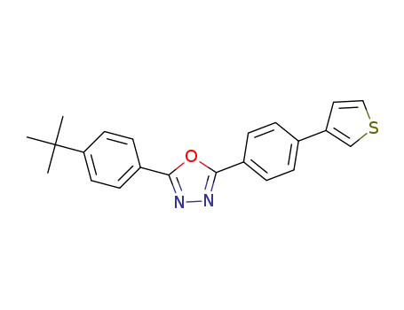 Molecular Structure of 1237493-74-1 (2-(4-tert-butylphenyl)-5-[4-(thiophen-3-yl)phenyl]-1,3,4-oxadiazole)