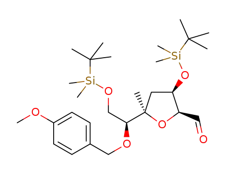 (2S,3R,5R)-3-[(tert-butyldimethylsilyl)oxy]-5-{(S)-2-[(tert-butyldimethylsilyl)oxy]-1-[(4-methoxybenzyl)oxy]ethyl}-5-methyltetrahydrofuran-2-carbaldehyde