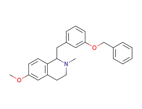 Molecular Structure of 1277187-92-4 (1-(3-benzyloxybenzyl)-6-methoxy-2-methyl-1,2,3,4-tetrahydroisoquinoline)