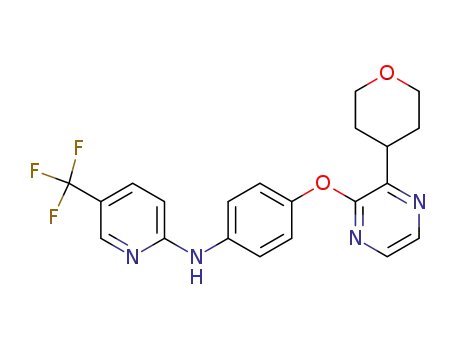 N-(4-(3-(tetrahydro-2H-pyran-4-yl)pyrazin-2-yloxy)phenyl)-5-(trifluoromethyl)pyridin-2-amine