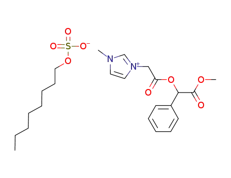 Molecular Structure of 1241839-77-9 ((RS)-3-methyl-1-(methylmandelylcarbonylmethyl)imidazolium octylsulfate)