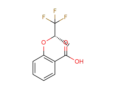 Molecular Structure of 1224933-70-3 (2-((S)-2,2,2-trifluoro-1-methyl-ethoxy)-benzoic acid)