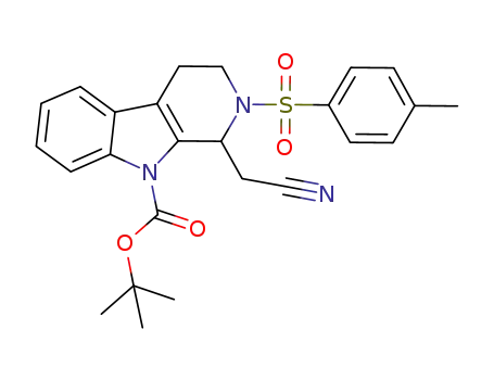2-(9-tertbutoxycarbonyl-2-(p-toluenesulfonyl)-2,3,4,9-tetrahydro-1H-β-carbolin-1-yl)acrylonitrile