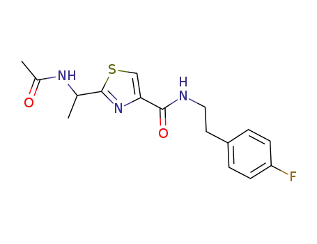 2-(1-acetylamino-ethyl)-thiazole-4-carboxylic acid [2-(4-fluoro-phenyl)-ethyl]-amide