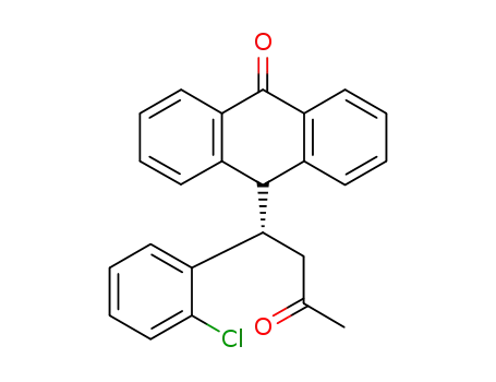 Molecular Structure of 1236556-97-0 ((S)-9-(1-(2-chlorophenyl)-3-oxobutyl)anthracen-10(9H)-one)