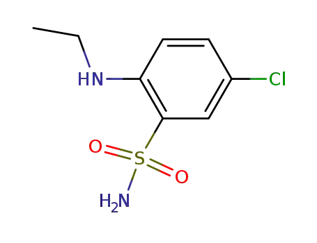 Molecular Structure of 38443-06-0 (5-chloro-2-(ethylamino)benzenesulfonamide)