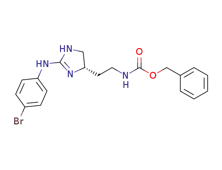 Molecular Structure of 1269603-76-0 ((4S)-4-(N-benzyloxycarbonyl-2-aminoethyl)-2-[(4-bromophenyl)amino]imidazoline)