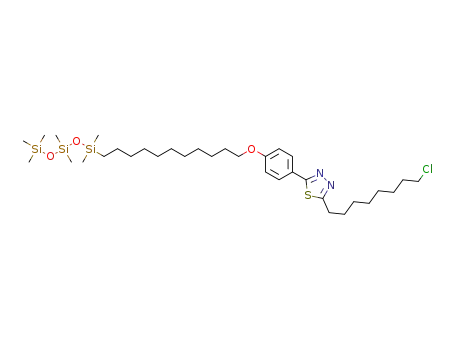 2-(8-chlorooctyl)-5-(4-(11-(1,1,3,3,5,5,5-heptamethyltrisiloxanyl)undecyloxy)phenyl)1,3,4-thiadiazole