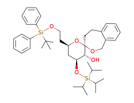 (+)-(2'R,3'R,4'S,6'R)-6'-(2-(tert-butyldiphenylsilyloxy)ethyl)-4'-(triisopropylsilyloxy)-3',4,4',5,5',6'-hexahydro-1H-spiro[benzo[c]oxepine-3,2'-pyran]-3'-ol