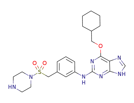1-(3-(6-cyclohexylmethoxy-9H-purin-2-ylamino)phenylmethanesulfonyl)piperazine