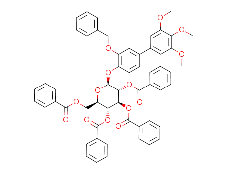 (2R,3R,4S,5R,6S)-2-(benzoyloxymethyl)-6-(3-benzyloxy-3',4',5'-trimethoxybiphenyl-4-yloxy)tetrahydro-2H-pyran-3,4,5-triyl tribenzoate