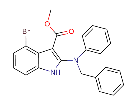 2-(benzylphenylamino)-4-bromoindole-3-carboxylic acid methyl ester