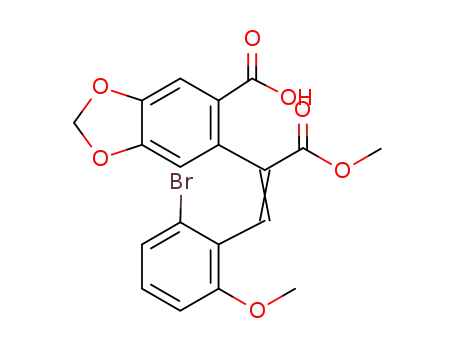(Z/E)-3-(2-bromo-6-methoxyphenyl)-2-(2-carboxy-4,5-methylenedioxyphenyl)acrylic acid methyl ester