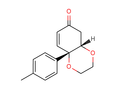 Molecular Structure of 1219467-88-5 ((4aS,8aS)-8a-p-tolyl-2,3,4a,5-tetrahydrobenzo[b][1,4]dioxin-6(8aH)-one)
