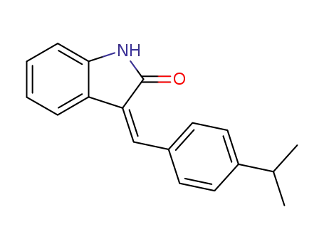Molecular Structure of 210303-05-2 (3-(4-isopropylbenzylidene)indolin-2-one)