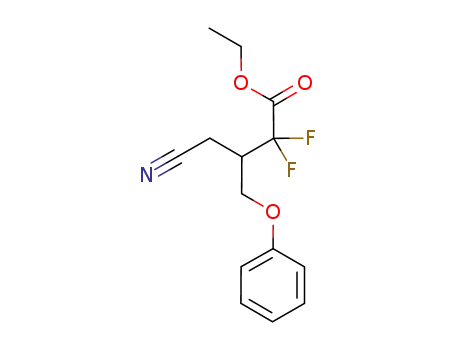 ethyl 4-cyano-2,2-difluoro-3-(butoxymethyl)butanoate