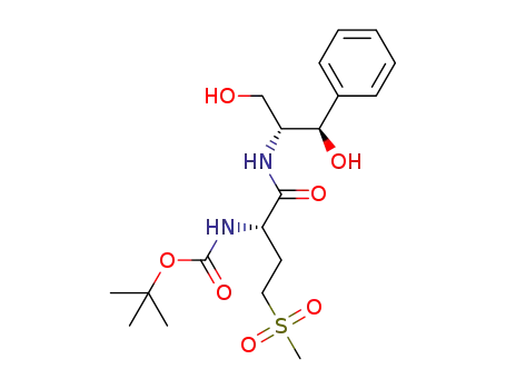 Molecular Structure of 1258542-74-3 ((1R,2R)-1-phenyl-2-(Nα-Boc-L-methionylsulfone-amido)-1,3-propadiol)