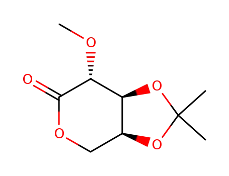 Molecular Structure of 229307-84-0 ((3aS,7R,7aS)-7-Methoxy-2,2-dimethyl-tetrahydro-[1,3]dioxolo[4,5-c]pyran-6-one)