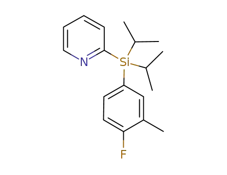 Molecular Structure of 1232693-06-9 (2-((4-fluoro-3-methylphenyl)diisopropylsilyl)pyridine)