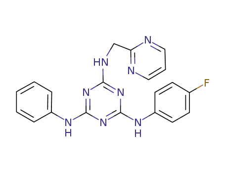 N-(4-fluorophenyl)-N'-phenyl-N-(pyrimidin-2-ylmethyl)-1,3,5-triazine-2,4,6-triamine