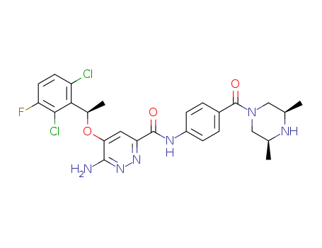 6-aMino-5-[(1r)-1-(2,6-dichloro-3-fluorophenyl)ethoxy]-n-{4-[(3r,5s)-3,5-dimethylpiperazine-1-carbonyl]phenyl}pyridazine-3-carboxamide