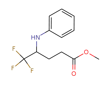 Molecular Structure of 914613-28-8 (DL-Methyl 5,5,5-trifluoro-4-(phenylamino)pentanoate)
