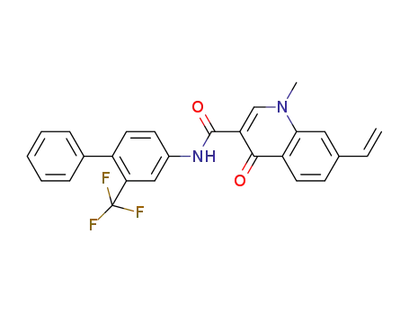 1-methyl-4-oxo-N-(2-(trifluoromethyl)biphenyl-4-yl)-7-vinyl-1,4-dihydroquinoline-3-carboxamide