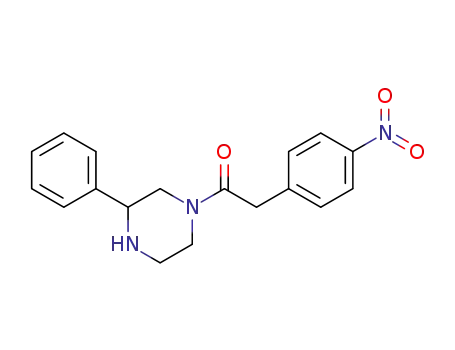 Molecular Structure of 1312573-31-1 (2-(4-nitrophenyl)-1-(3-phenylpiperazin-1-yl)ethanone)